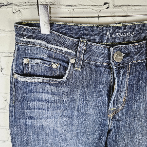 MARCIANO | embellished pocket distressed bootcut mid rise jeans - Picture 5 of 9